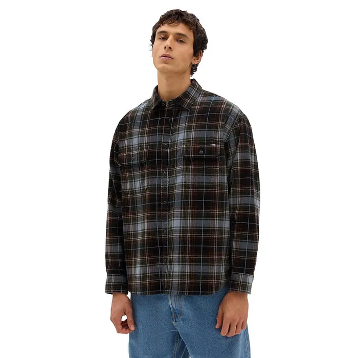 Vans View All Men Mayhill Long Sleeve Buttondown Shirt Black