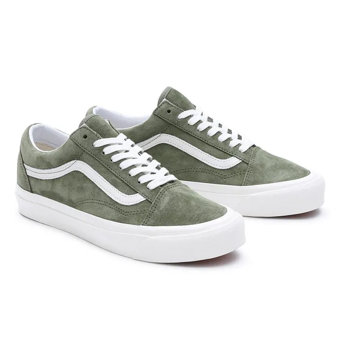 Vans View All Men Pig Suede Old Skool 36 DX Shoes Green
