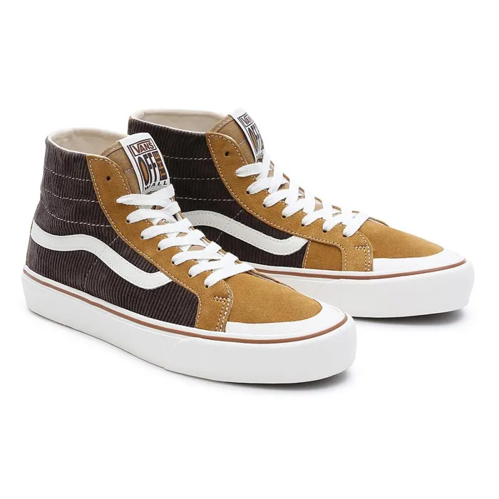 Vans View All Men Salt Wash Corduroy Sk8Hi 138 Decon VR3 SF Shoes Brown Gold