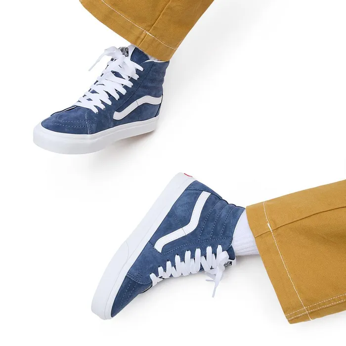 Vans View All Men Sk8Hi Pig Suede Shoes Blue