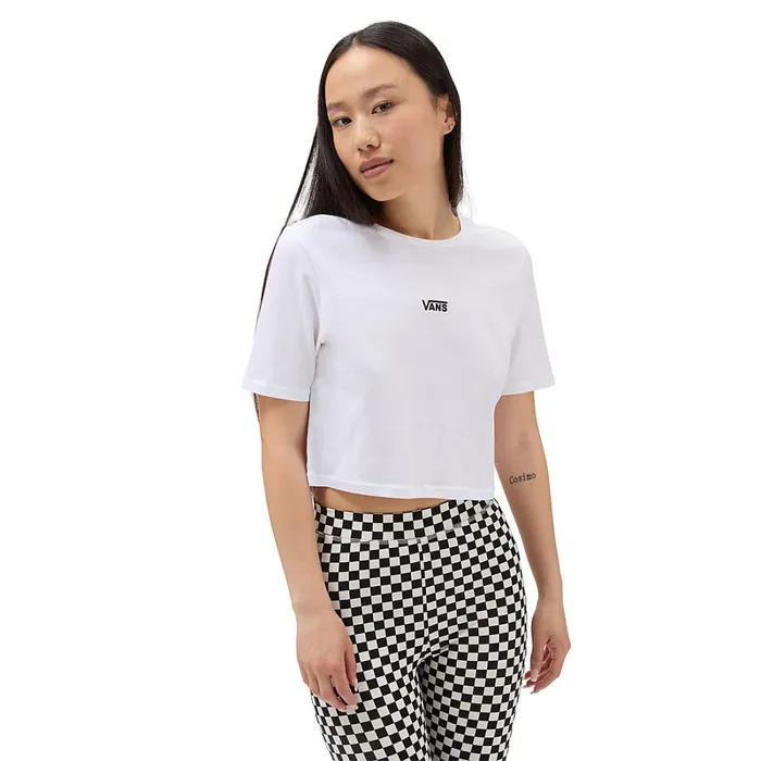 Vans View All Women Flying V Crop Crew Sport Tshirt White