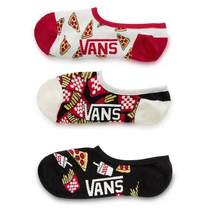 Vans View All Women Pizza Party Canoodle Socks 3 Pairs White