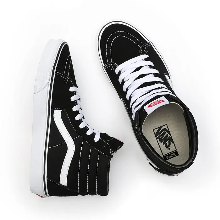Vans Wide Fit Shoes Men Sk8Hi Wide Fit Shoes Black