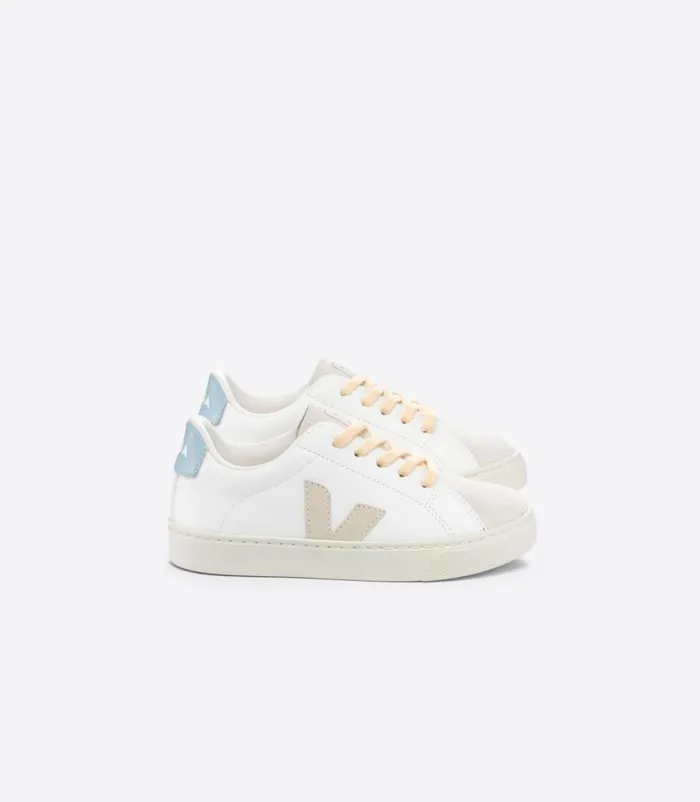 VEJA Esplar Kids ESPLAR LACES CHROMEFREE LEATHER WHITE SABLE STEEL