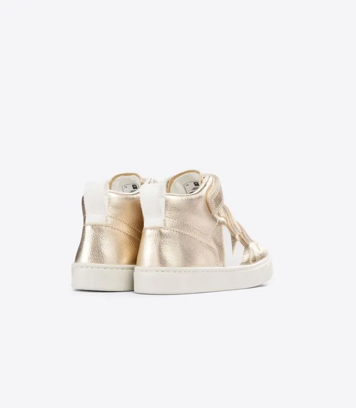 VEJA V10 Mid Kids V10 MID CHROMEFREE LEATHER PLATINE WHITE VEJA V10 Mid Kids V10 MID CHROMEFREE LEATHER PLATINE WHITE