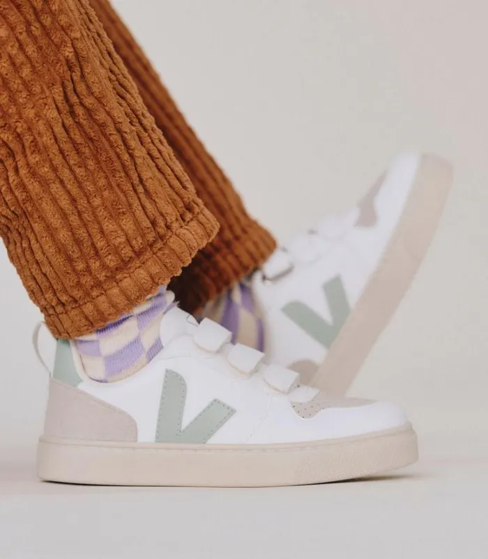 VEJA Vegan Kids V10 CWL WHITE MATCHA