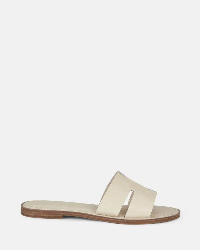 VERSA CREAM PATENT Flatform Women Slides NOVO Shoes
