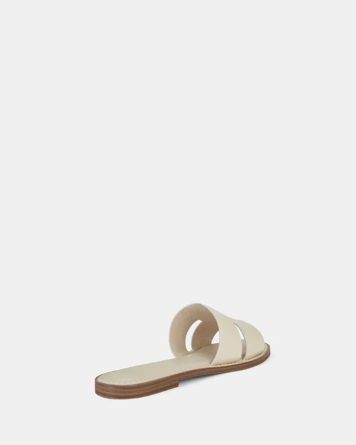 VERSA CREAM PATENT Flatform Women Slides NOVO Shoes