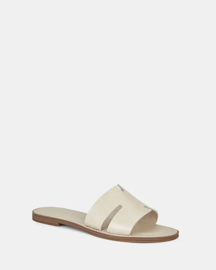 VERSA CREAM PATENT Flatform Women Slides NOVO Shoes