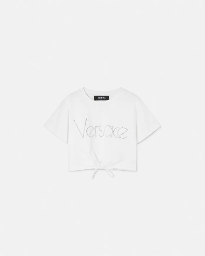 Versace 1978 ReEdition Logo TShirt White Kids Shirts and Tshirts