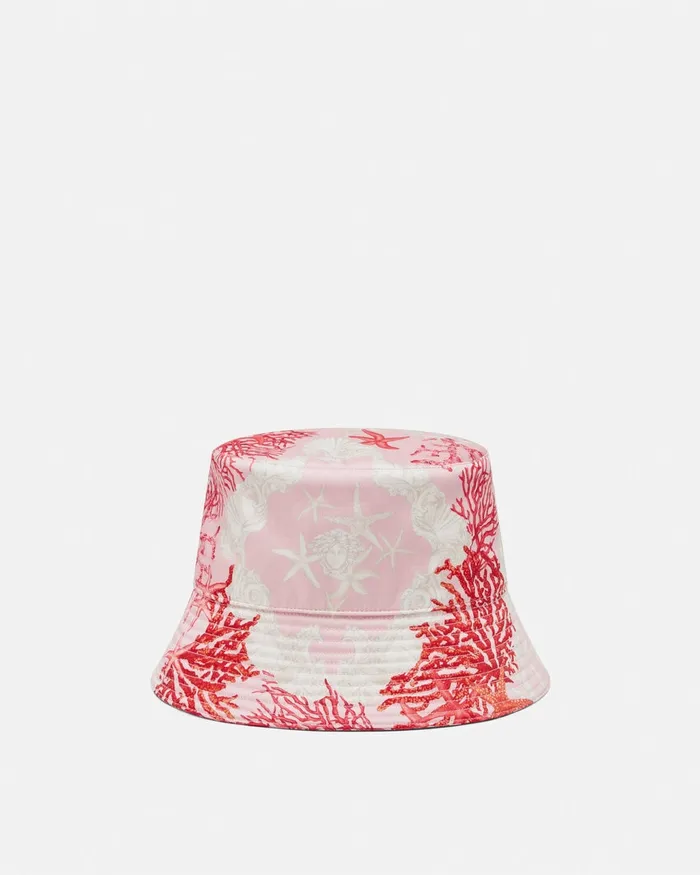 Versace Barocco Sea Bucket Hat Pinkprint WomenMen Hats and Caps