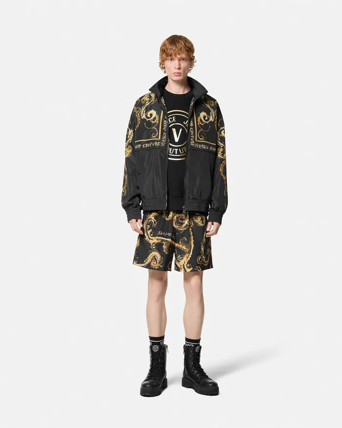 Versace Chromo Couture Shorts Blackgold Men Jeans Couture