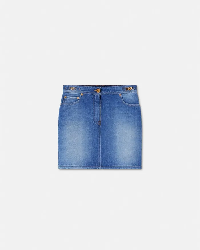 Versace Denim Mini Skirt Blue Women Skirts