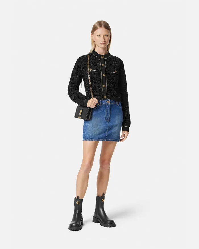 Versace Denim Mini Skirt Blue Women Skirts