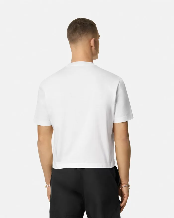 Versace Embroidered Medusa Milano TShirt White Men TShirts and Polos