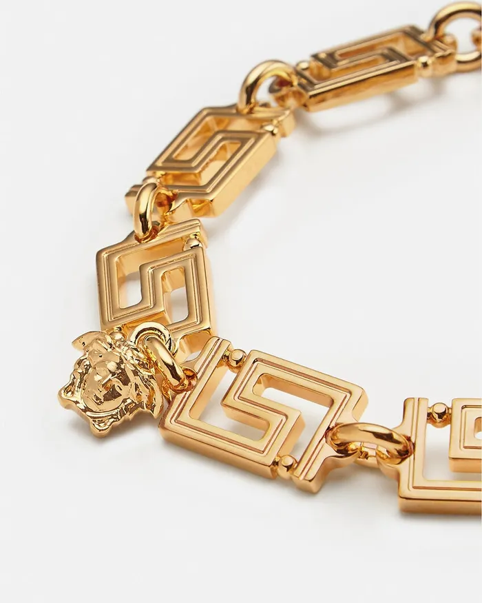 Versace Greca Bracelet Warm Gold WomenMen Bracelets