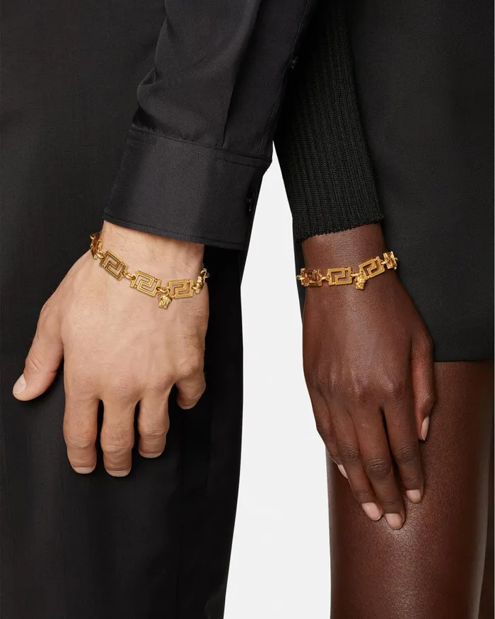 Versace Greca Bracelet Warm Gold WomenMen Bracelets