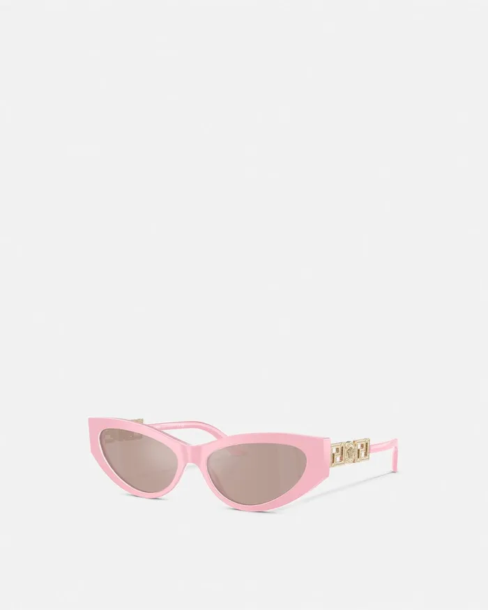 Versace Greca Strass CatEye Sunglasses Pink Women Sunglasses