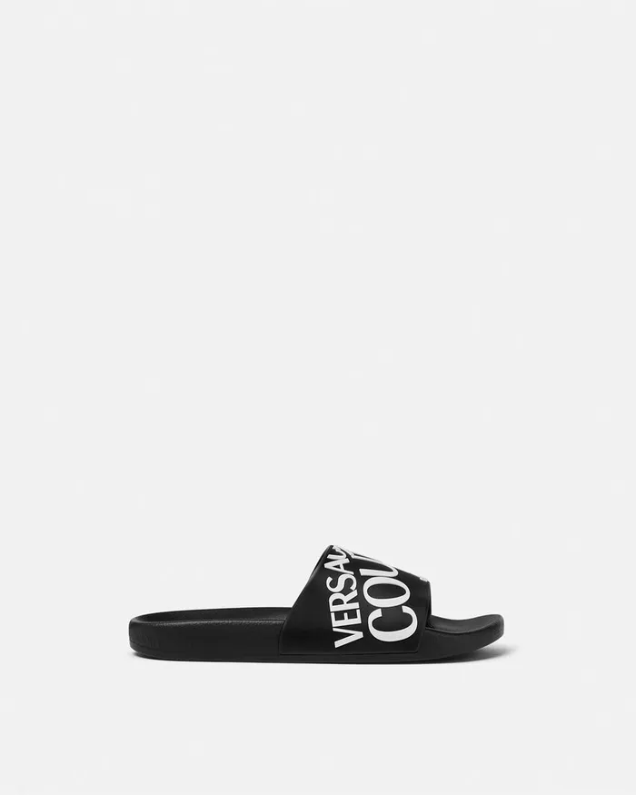 Versace Logo Slides Blackprint Men Jeans Couture