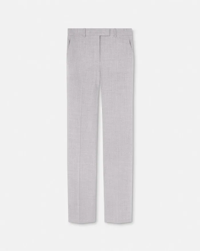 Versace Mlange StraightLeg Pants Gray Women Pants and Shorts