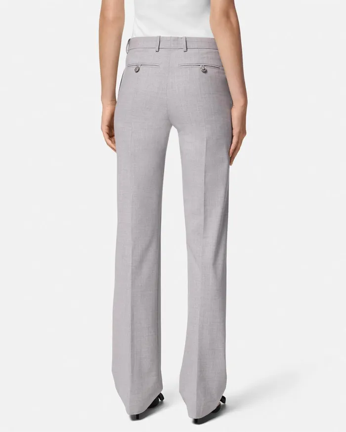 Versace Mlange StraightLeg Pants Gray Women Pants and Shorts