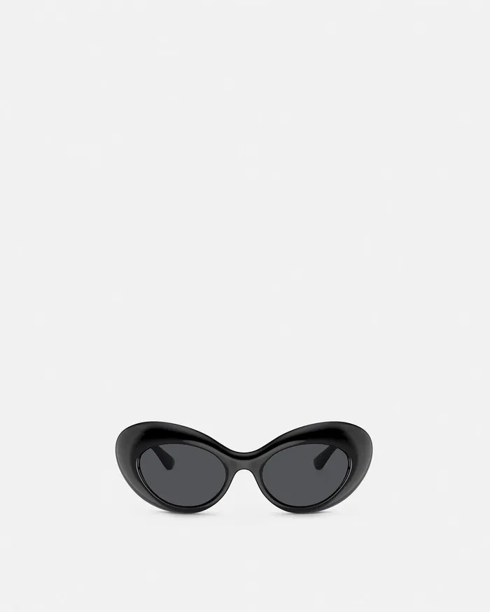 Versace Maxi La Medusa Oval Sunglasses Blackgold Women Sunglasses
