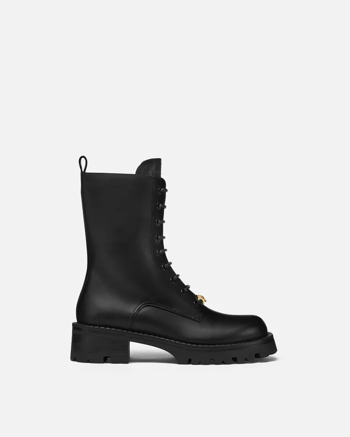 Versace Medusa 03995 LaceUp Boots 35 Mm Blackgold Women Boots