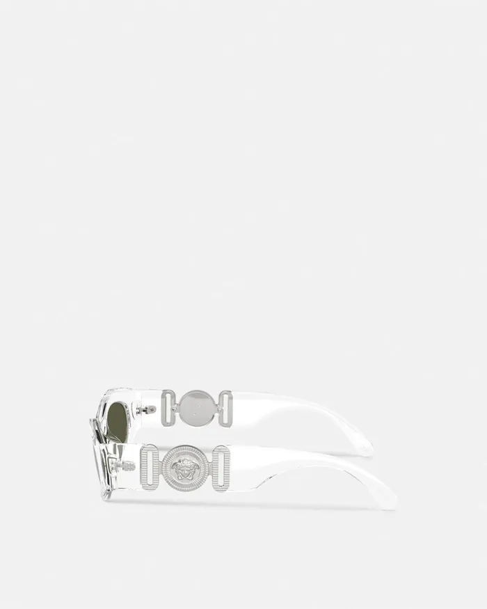 Versace Medusa Biggie CatEye Sunglasses Transparent Women Sunglasses