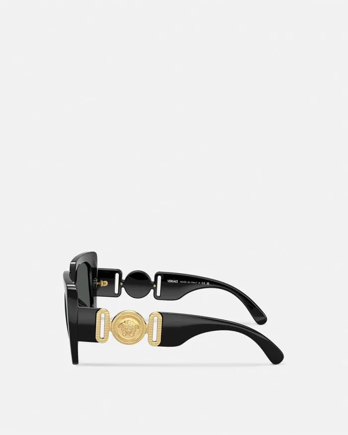 Versace Medusa Biggie Maxi Sunglasses Blackgold Women Sunglasses