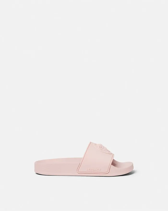 Versace Medusa Sliders Light Pink Kids Shoes