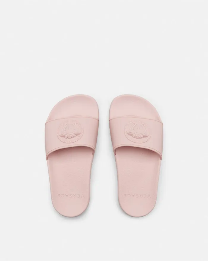 Versace Medusa Sliders Light Pink Kids Shoes