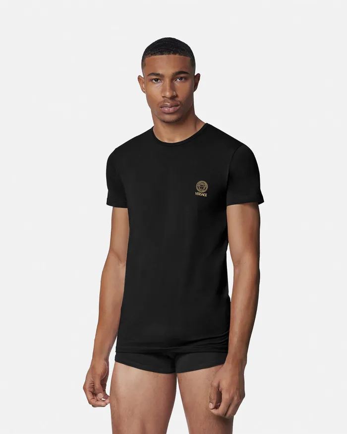 Versace Medusa Undershirt 2Pack Black Men Loungewear and Pajamas