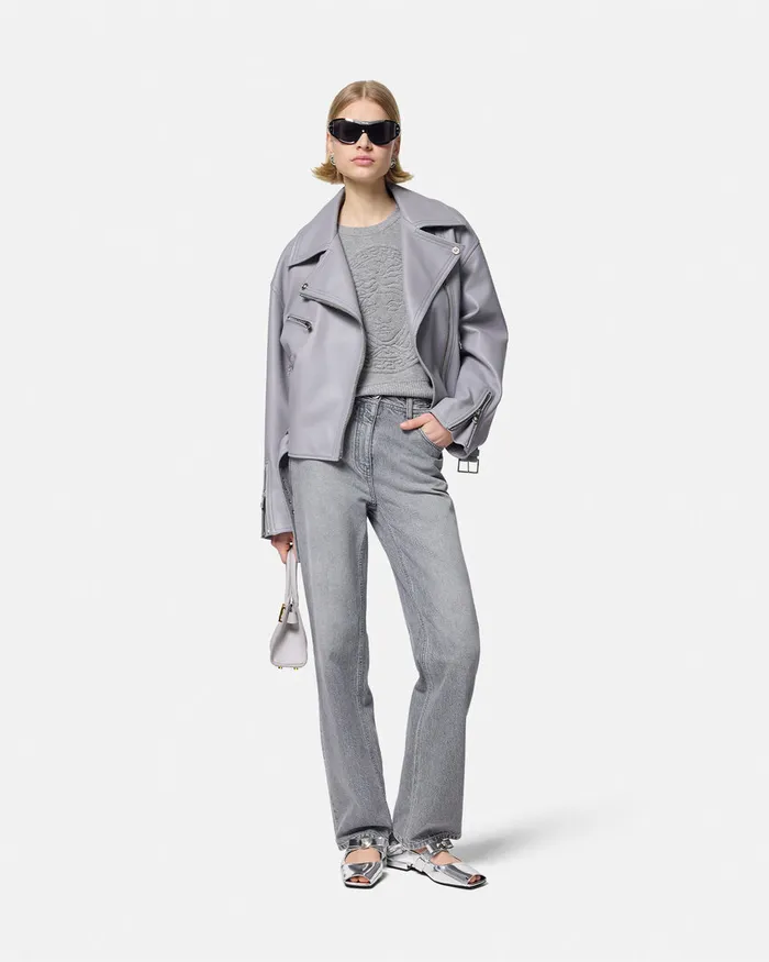 Versace RegularFit Jeans Gray Women Pants and Shorts