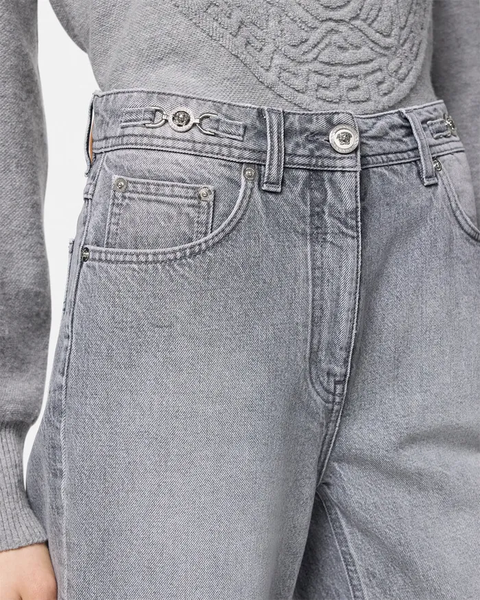 Versace RegularFit Jeans Gray Women Pants and Shorts
