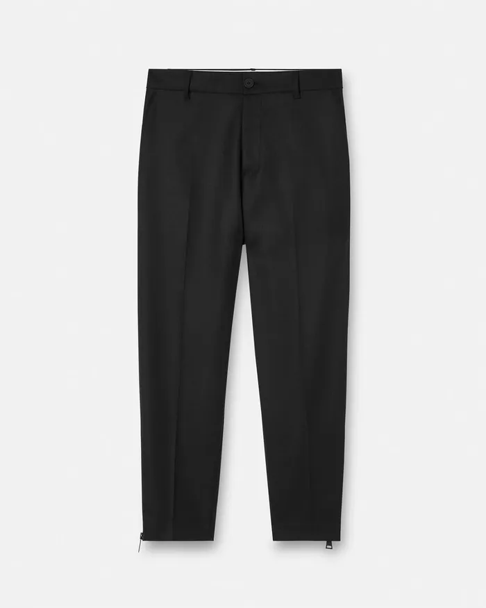 Versace Technical Tailored Pants Blackprint Men Jeans Couture