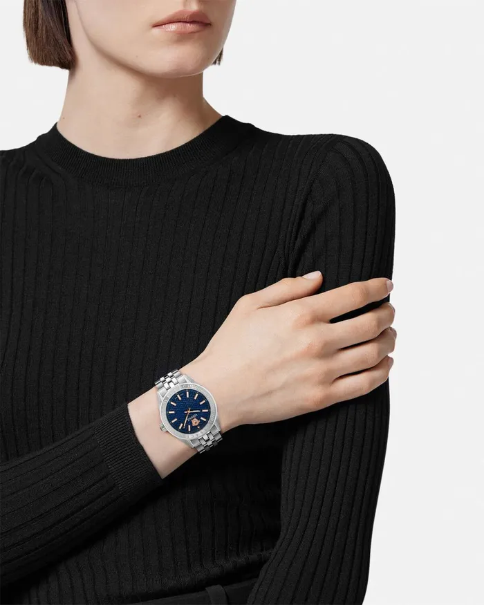 Versace VCode Lady Watch Bluesilver Women Watches