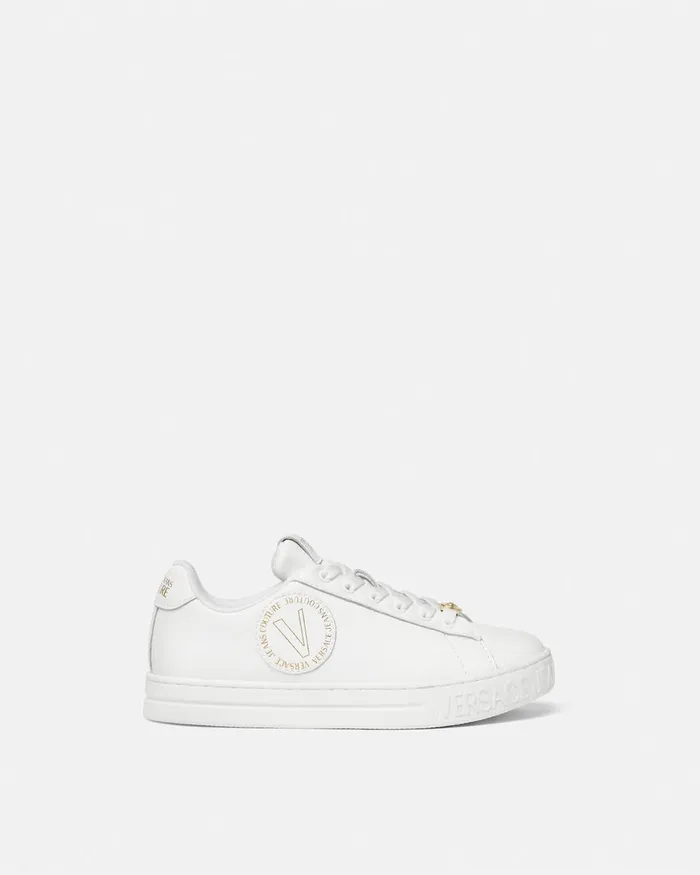 Versace VEmblem Court 88 Sneakers Whiteprint Women Jeans Couture