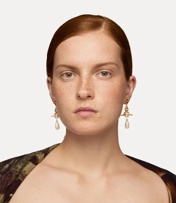 Vivienne Westwood Earrings Women Pearl Drop Earrings Goldpearlmulti