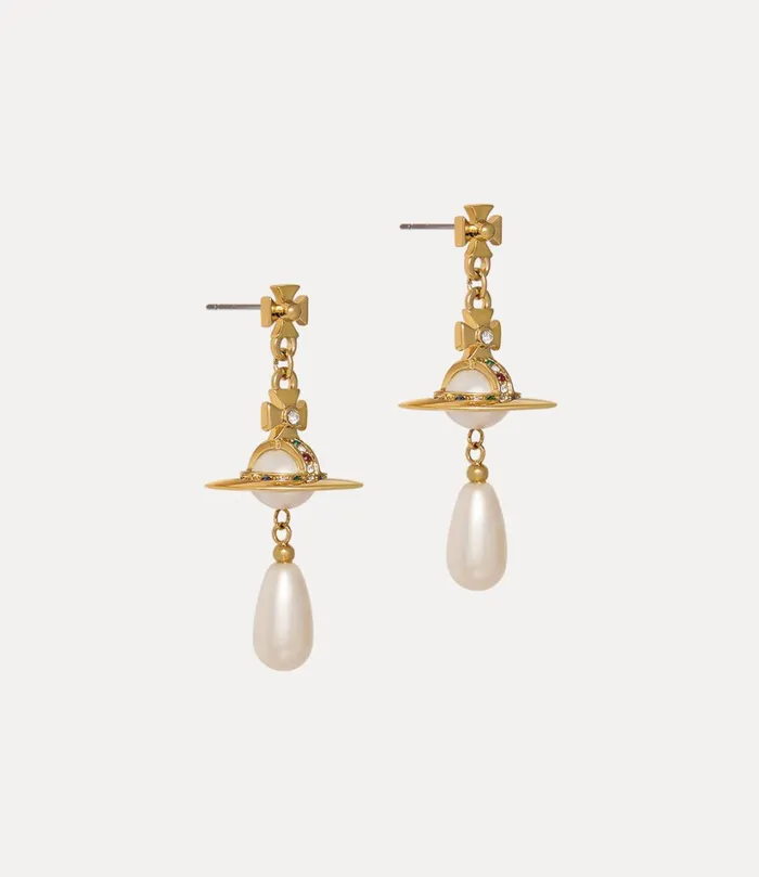 Vivienne Westwood Earrings Women Pearl Drop Earrings Goldpearlmulti
