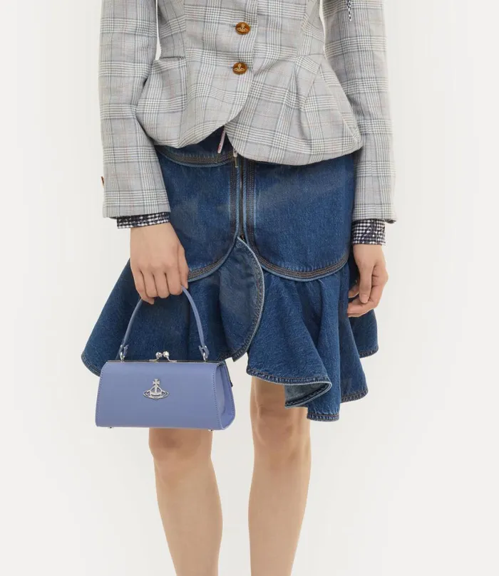 Vivienne Westwood Handbags Women Extra Large Doll Frame Purse Blue