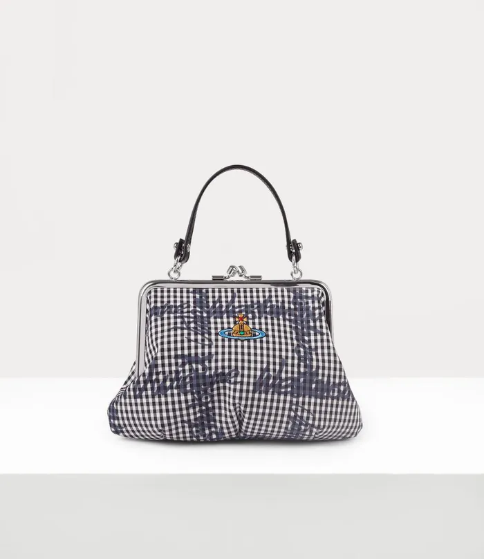 Vivienne Westwood Handbags Women Granny Frame Purse Ginghamvw Black