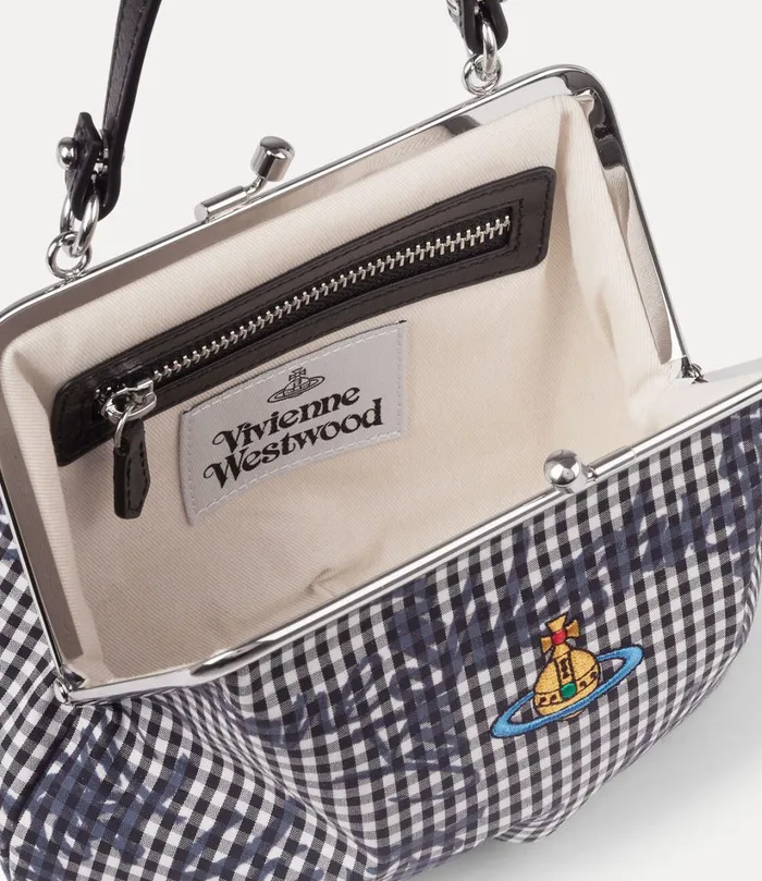 Vivienne Westwood Handbags Women Granny Frame Purse Ginghamvw Black