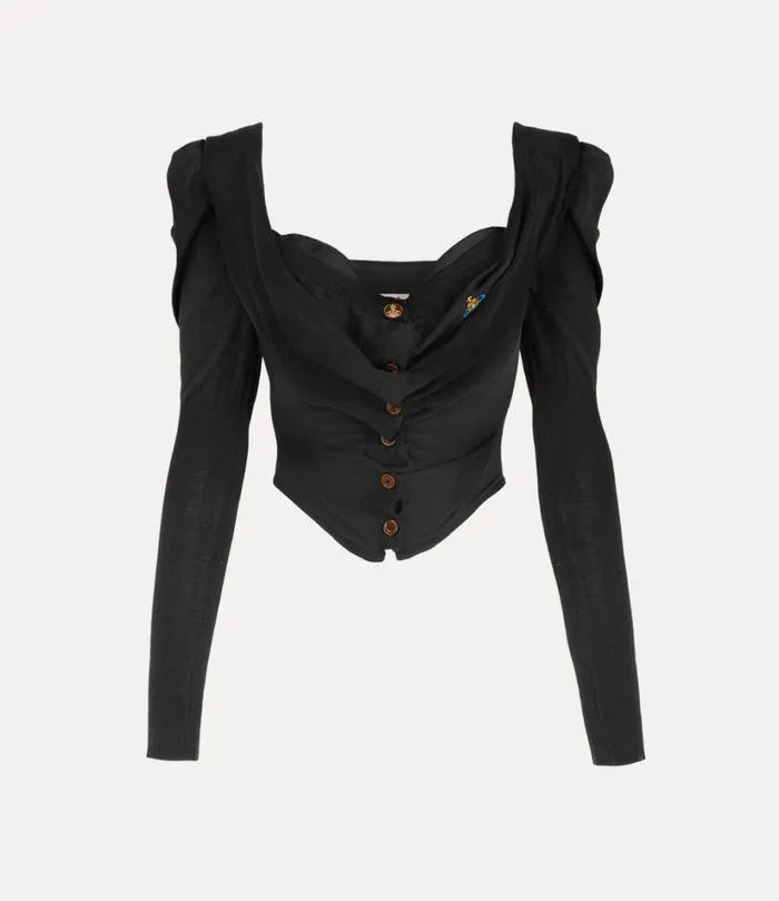 Vivienne Westwood Knitwear Women Bea Corset Cardigan Black