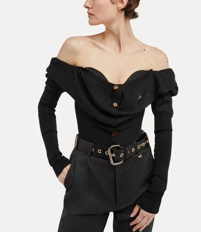 Vivienne Westwood Knitwear Women Bea Corset Cardigan Black