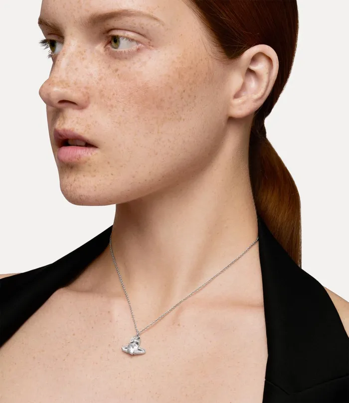 Vivienne Westwood Necklaces Women Ariella Pendant Necklace Platinum White Cz Crystal