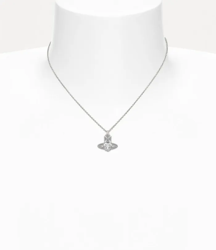 Vivienne Westwood Necklaces Women Ariella Pendant Necklace Platinum White Cz Crystal