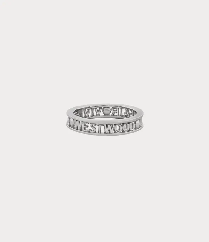 Vivienne Westwood Rings MenWomen Westminster Ring Rhodium 925