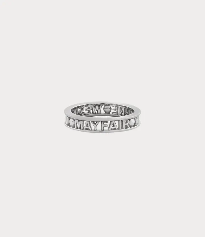 Vivienne Westwood Rings MenWomen Westminster Ring Rhodium 925