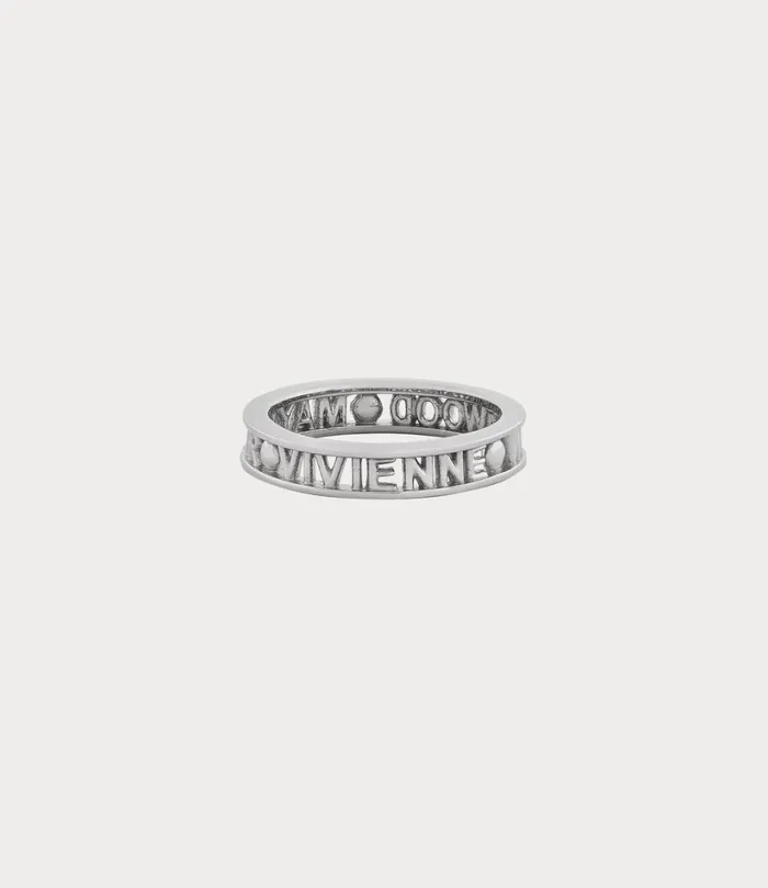 Vivienne Westwood Rings MenWomen Westminster Ring Rhodium 925