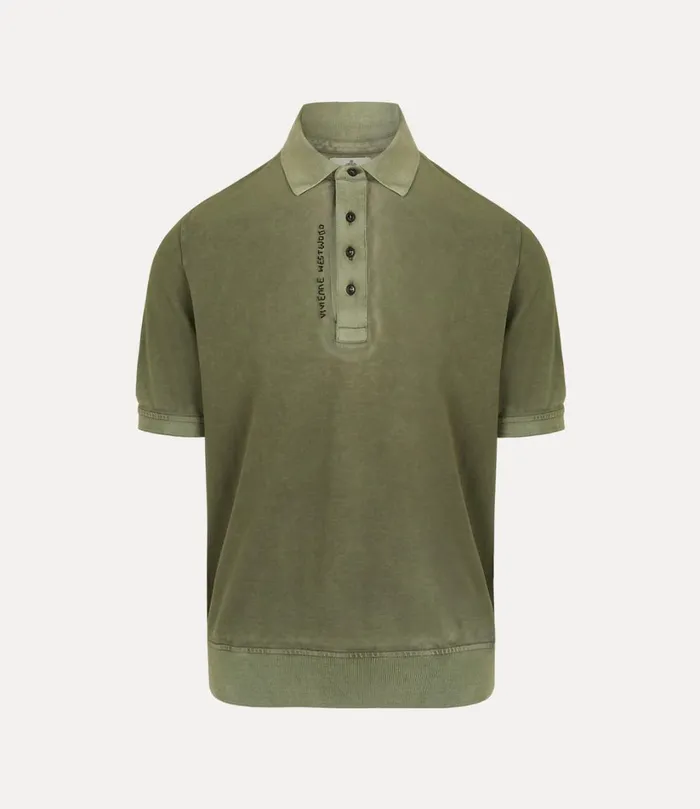 Vivienne Westwood TShirts And Polos Men Ripped Polo Shirt Green